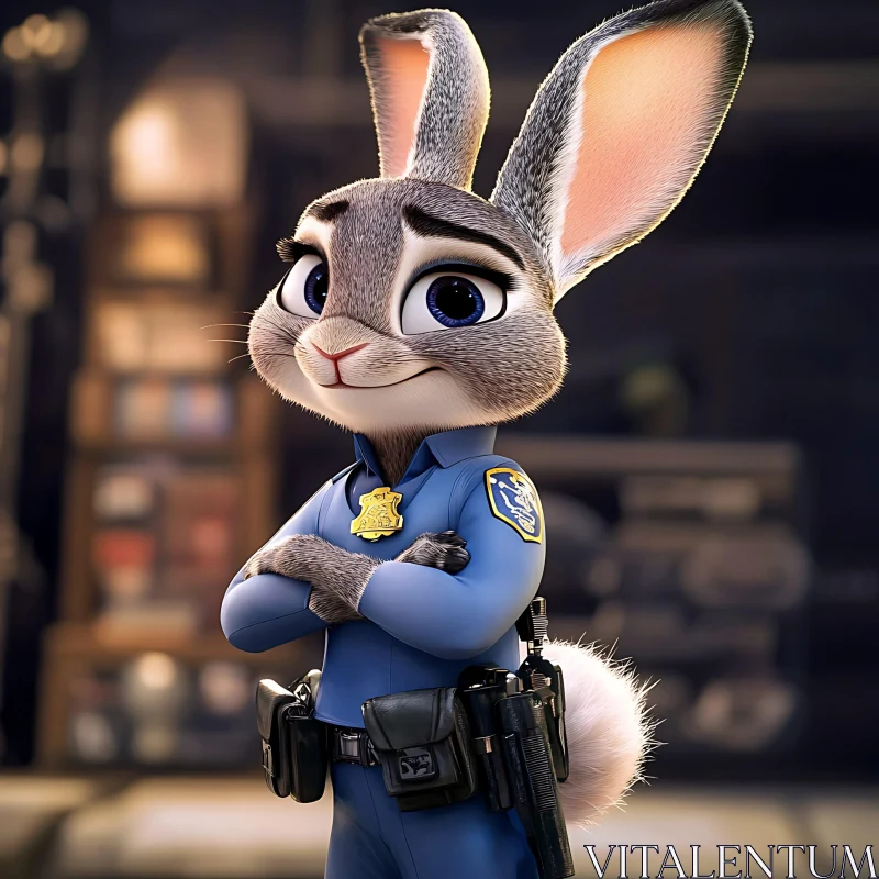 Bunny Police Officer Character AI Image