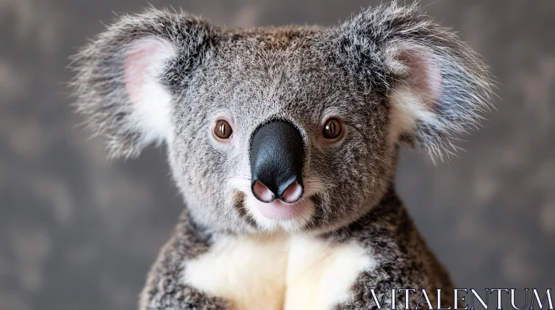 Close-Up of a Koala in Nature AI Image