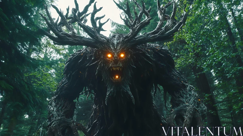 Ominous Woodland Monster AI Image