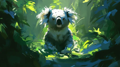 Serene Koala in Greenery