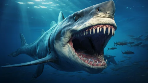 Majestic Shark in the Sea: A Naturalistic Rendering