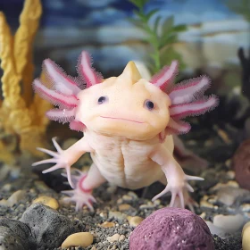 Axolotl in Aquatic Habitat