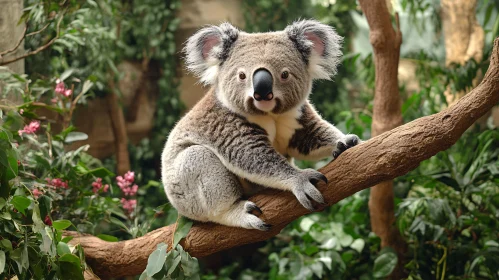 Serene Image of a Koala Amongst Nature