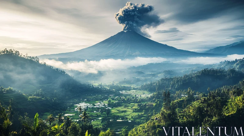 AI ART Majestic Volcano Erupting