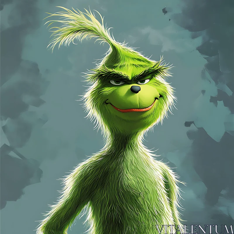 AI ART Grinch Character Illustration