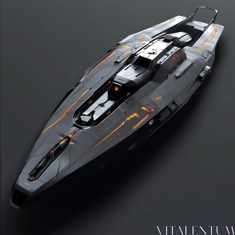 Sleek and Advanced High-Tech Boat Design AI Image