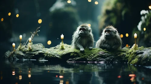 Enchanting Monkeys by Mossy Waters - A Celebration of Nature