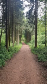 Serene Nature Trail in a Dense Forest