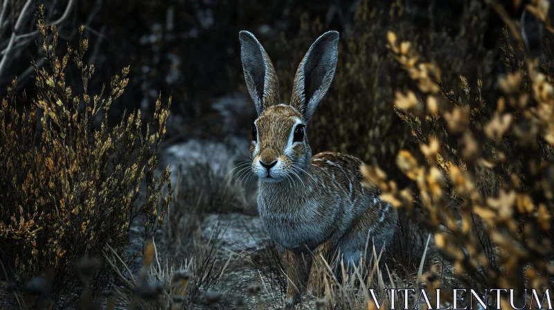 Realistic Rabbit in Wilderness AI Image