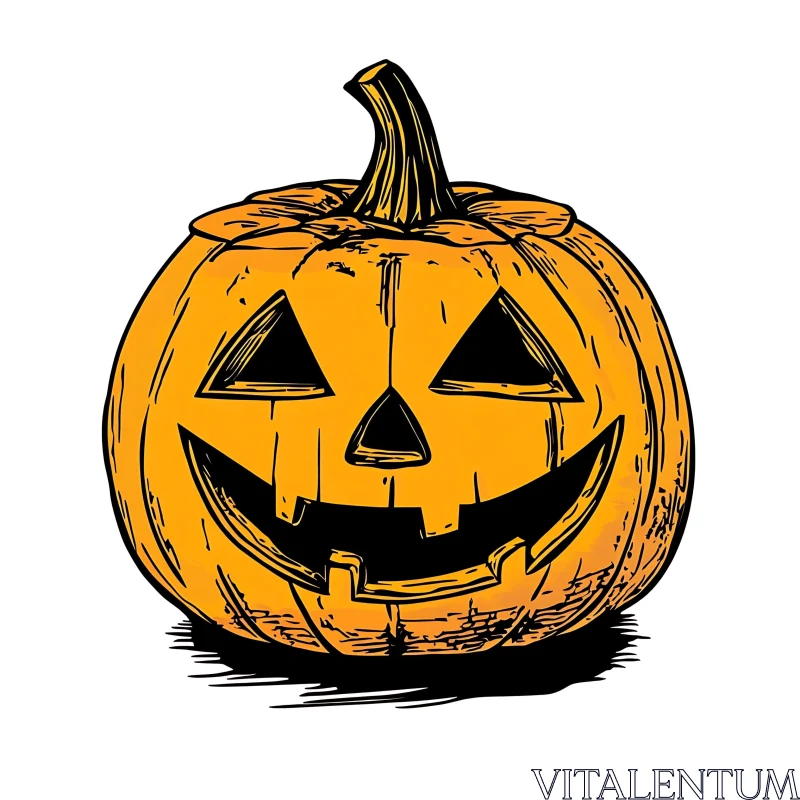 AI ART Festive Jack-o'-Lantern Illustration