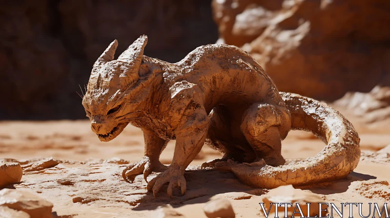 Desert Monster Clay Art AI Image