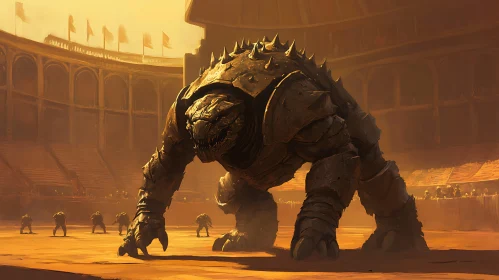 Epic Monster Battle in Ancient Arena