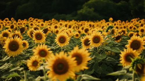 Blooming Sunflowers Across a Field