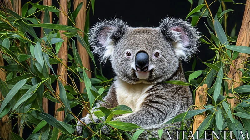 Koala in Eucalyptus Habitat AI Image