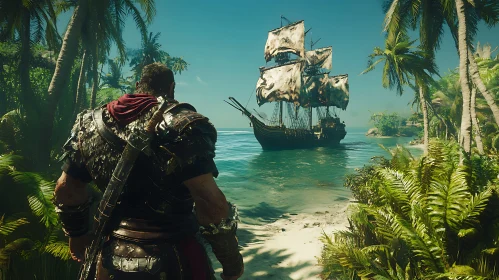 Adventurous Island Warrior and Ship