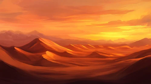 Desert Dunes at Sunset