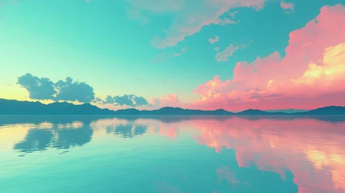 Calm Waters with Pastel Sky