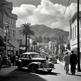 Monochrome Cityscape - Vintage Hollywood Glamour