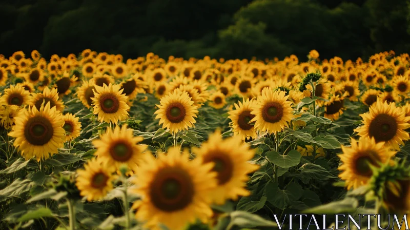 AI ART Blooming Sunflowers Across a Field