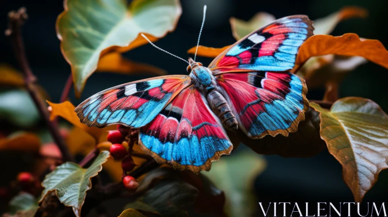 Colorful Butterfly Showcasing Nature-Inspired Camouflage AI Image