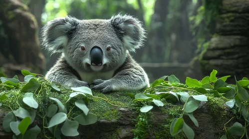 Peaceful Koala in Nature