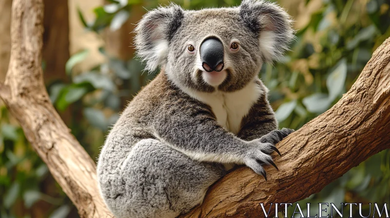 Koala in Natural Habitat AI Image