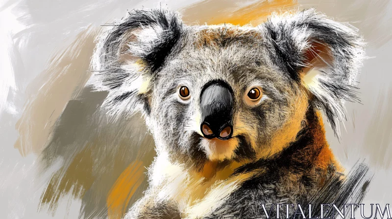 AI ART Koala Illustration Art