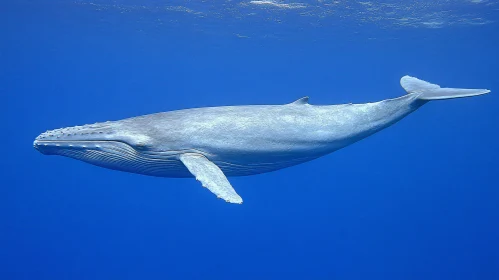 Serenity of a Whale in the Ocean Depths