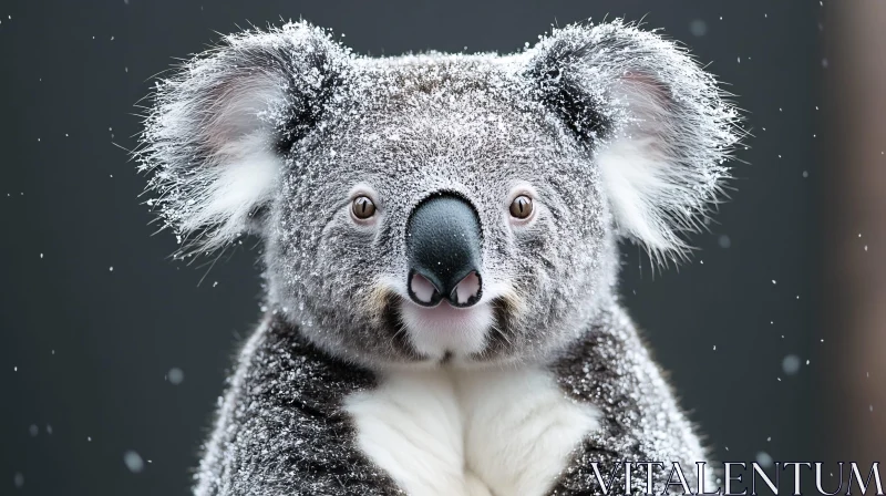 Frosty Koala in Nature AI Image