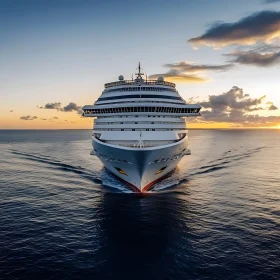 Elegant Cruise Liner at Dusk