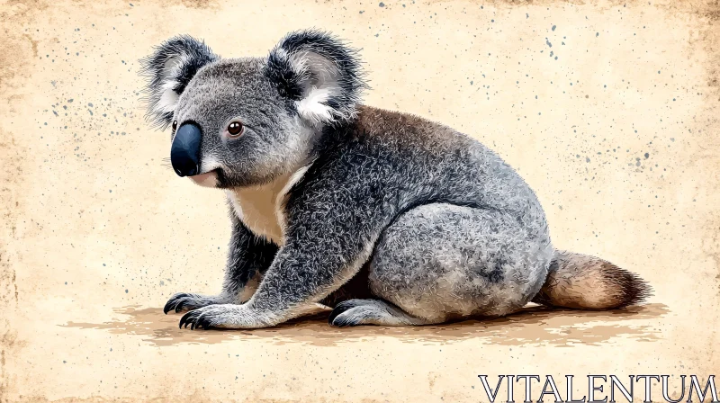 Serene Koala Artwork AI Image