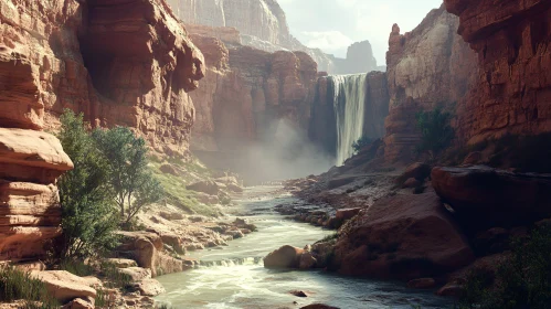 Majestic Canyon River Flow