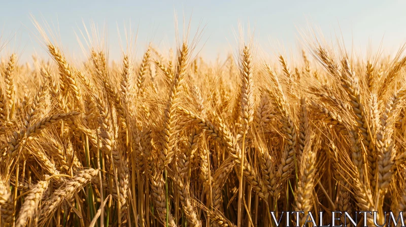 Abundant Wheat Field Basking in Sunlight Before Harvest AI Image