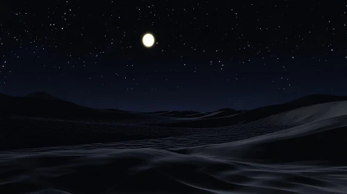 Serene Desert Nightscape