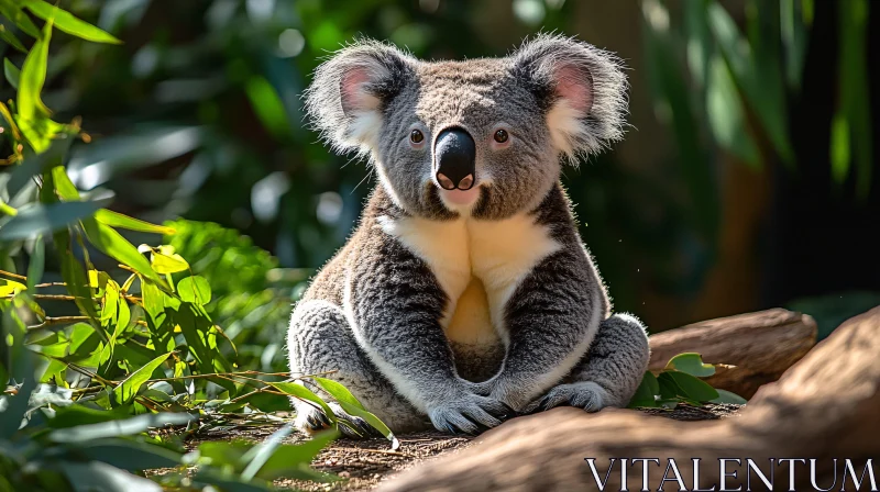 Koala in Natural Habitat AI Image