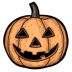 Halloween Pumpkin Jack-o'-lantern Illustration