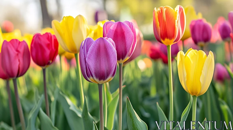 AI ART Stunning Tulip Garden in Bloom