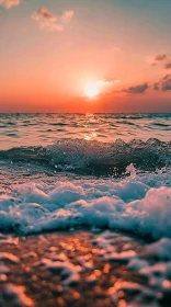 Tranquil Ocean Waves at Dusk