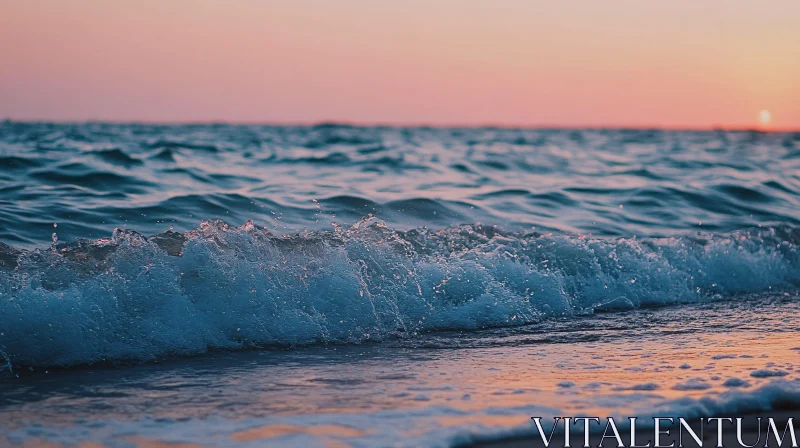 Peaceful Ocean View at Dusk AI Image