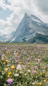 Picturesque Mountain and Wildflower Scenery