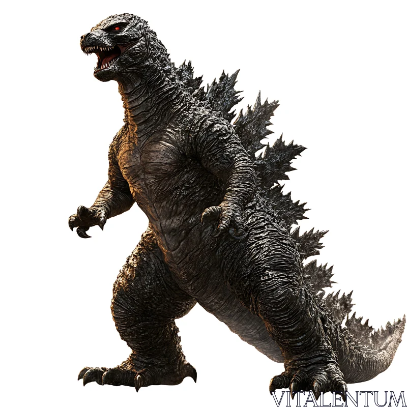 Colossal Godzilla Displaying Its Might AI Image