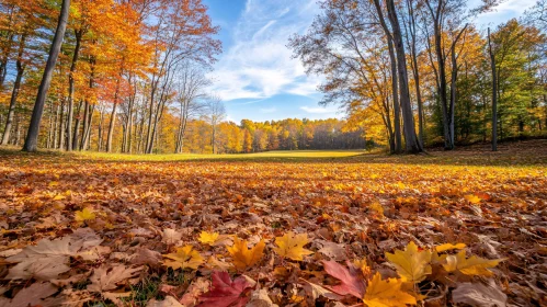 Fall Foliage in Scenic Forest