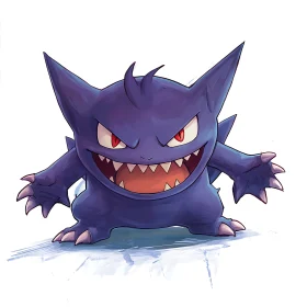 Gengar Ghost Pokémon Illustration