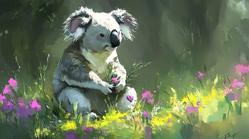 Koala Among Blossoms