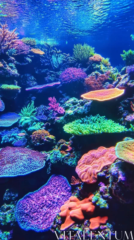 AI ART Colorful Underwater Coral Reef Landscape