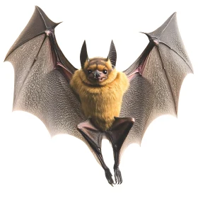 Detailed Bat with Spread Wings