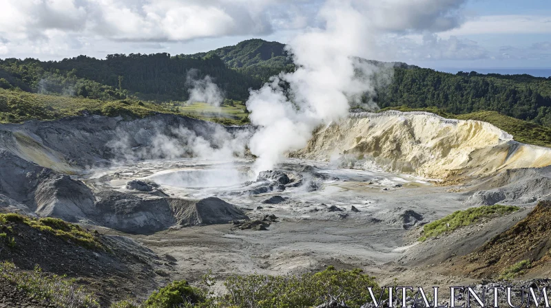 AI ART Steam-Powered Wonders: Geothermal Eruption