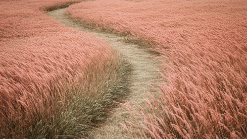 Tranquil Grass Path in Nature