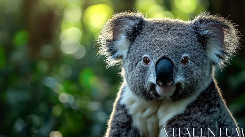 Koala Amidst Forest Light AI Image