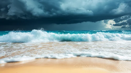 Turbulent Seas Meet Golden Sands